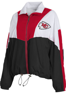 WEAR by Erin Andrews Kansas City Chiefs Womens Black Color Block Light Weight Jacket