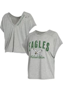 WEAR by Erin Andrews Philadelphia Eagles Womens Grey Reversible Short Sleeve T-Shirt