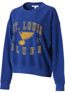 WEAR by Erin Andrews St Louis Blues Womens Blue Vintage Crew Sweatshirt