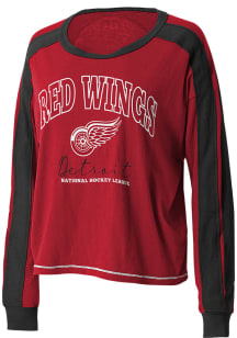 WEAR by Erin Andrews Detroit Red Wings Womens Red Raglan LS Tee
