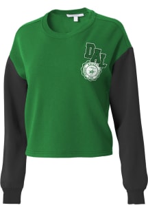 WEAR by Erin Andrews Dallas Stars Womens Green Colorblock Crew Sweatshirt