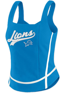 WEAR by Erin Andrews Detroit Lions Womens Blue Square Tank Top