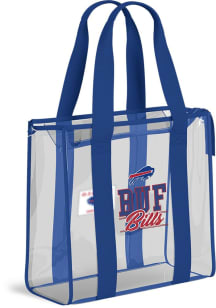 WEAR by Erin Andrews Buffalo Bills White Stadium Tote With Team Color Trim Clear Bag