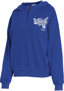 WEAR by Erin Andrews Kentucky Wildcats Womens Blue Vintage washed Hooded Sweatshirt