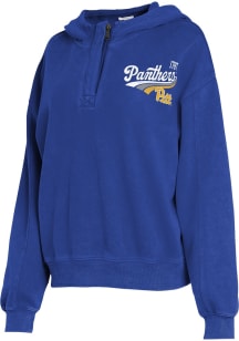 Womens Pitt Panthers Blue WEAR by Erin Andrews Vintage washed Hooded Sweatshirt