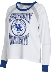 WEAR by Erin Andrews Kentucky Wildcats Womens White Vintage LS Tee