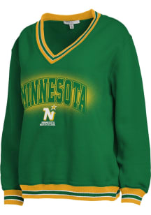 WEAR by Erin Andrews Minnesota North Stars Womens Green Oversized Crew Sweatshirt