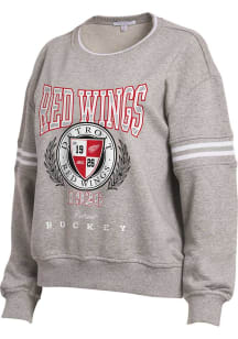 WEAR by Erin Andrews Detroit Red Wings Womens Grey University Crew Sweatshirt