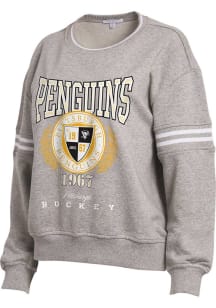 WEAR by Erin Andrews Pittsburgh Penguins Womens Grey University Crew Sweatshirt