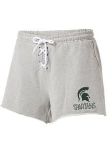 WEAR by Erin Andrews Michigan State Spartans Womens Grey Lace Up Shorts