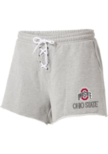 WEAR by Erin Andrews Ohio State Buckeyes Womens Grey Lace Up Shorts