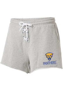 WEAR by Erin Andrews Pitt Panthers Womens Grey Lace Up Shorts
