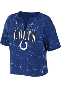WEAR by Erin Andrews Indianapolis Colts Womens Blue Bleach Short Sleeve T-Shirt