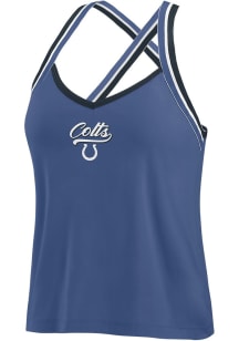 WEAR by Erin Andrews Indianapolis Colts Womens Blue Cross Strap Tank Top