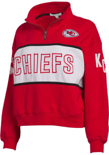 WEAR by Erin Andrews Kansas City Chiefs Womens Red Color Block Qtr Zip