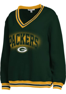 WEAR by Erin Andrews Green Bay Packers Womens Green Oversized Crew Sweatshirt