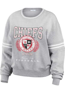 WEAR by Erin Andrews Kansas City Chiefs Womens Grey University Crew Sweatshirt