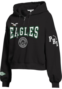 WEAR by Erin Andrews Philadelphia Eagles Womens Black Patch Hooded Sweatshirt