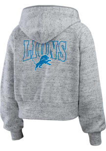 WEAR by Erin Andrews Detroit Lions Womens Grey Speckled Long Sleeve Full Zip Jacket