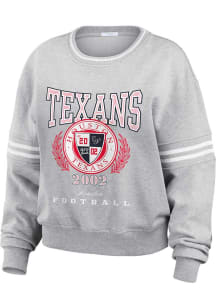 WEAR by Erin Andrews Houston Texans Womens Grey University Crew Sweatshirt