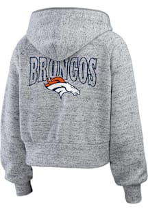 WEAR by Erin Andrews Denver Broncos Womens Grey Speckled Long Sleeve Full Zip Jacket