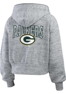 WEAR by Erin Andrews Green Bay Packers Womens Grey Speckled Long Sleeve Full Zip Jacket