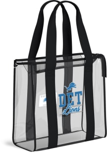 WEAR by Erin Andrews Detroit Lions White Stadium Tote With Team Color Trim Clear Bag