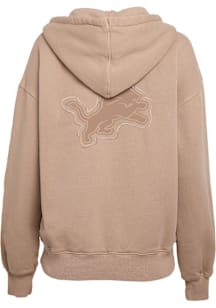 WEAR by Erin Andrews Detroit Lions Womens Beige Washed Hooded Sweatshirt