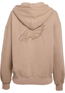 WEAR by Erin Andrews Philadelphia Eagles Womens Beige Washed Hooded Sweatshirt