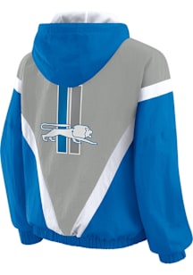 WEAR by Erin Andrews Detroit Lions Womens Blue Windbreaker Light Weight Jacket