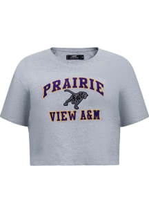 Pro Standard Prairie View A&amp;M Panthers Womens Grey Classic Short Sleeve T-Shirt