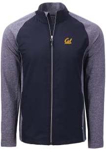 Cutter and Buck Cal Golden Bears Mens Navy Blue Adapt Eco Medium Weight Jacket