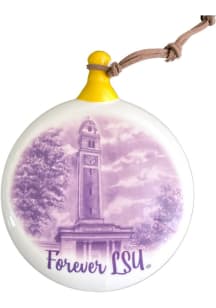 LSU Tigers Logo Ceramic Puff Ornament