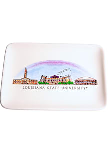 LSU Tigers Skyline Ceramic Trinket Serving Tray