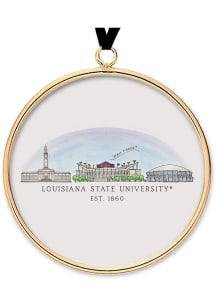 LSU Tigers Skyline Brass Ornament