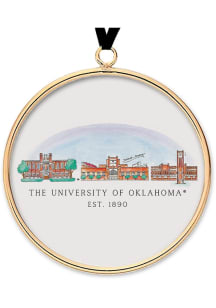 Oklahoma Sooners Skyline Brass Ornament