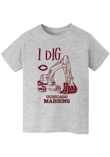 Vive La Fete University of Chicago Maroons Youth Grey Excavator Short Sleeve T-Shirt