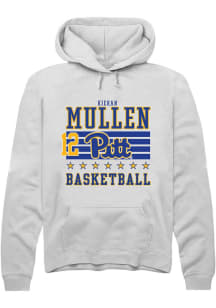 Kieran Mullen Rally Mens White Pitt Panthers NIL Striped Player Hood