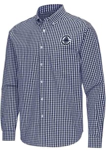 Antigua Los Angeles Clippers Mens Navy Blue Ellis Long Sleeve Dress Shirt