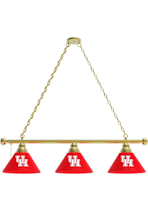 Houston Cougars 3 Shade Gold Billiard Lamp