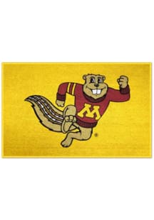 Gold Minnesota Golden Gophers Goldy Logo Interior Rug