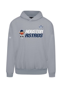 Levelwear Houston Astros Mens Grey Contact 8-Bit Baseball Long Sleeve Hoodie