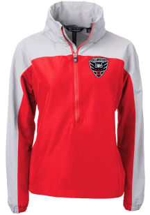 Cutter and Buck DC United Womens Red Charter Eco Long Sleeve Pullover