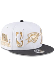 New Era Oklahoma City Thunder NBA Champions Ring Ceremony 9FIFTY Adjustable Hat - White