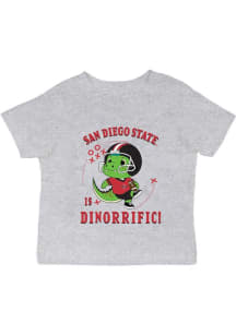 Vive La Fete San Diego State Aztecs Infant Dino-Riffic Short Sleeve T-Shirt Grey