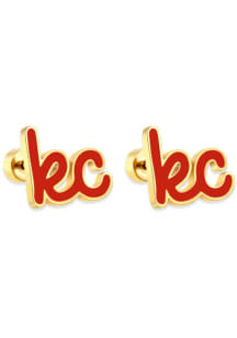 Kansas City EB &amp; Co Script Initial Stud Womens Earrings