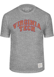 VA TECH M GREY HEATHER Triblend Arch Name SS FASH