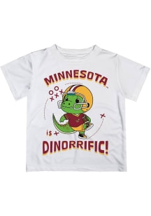 Infant Minnesota Golden Gophers White Vive La Fete Dino-Riffic Short Sleeve T-Shirt