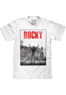 Rocky Steps Statue White Short Sleeve T Shirt