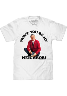 Mr Rogers Neighborhood Wont You White Short Sleeve T Shirt